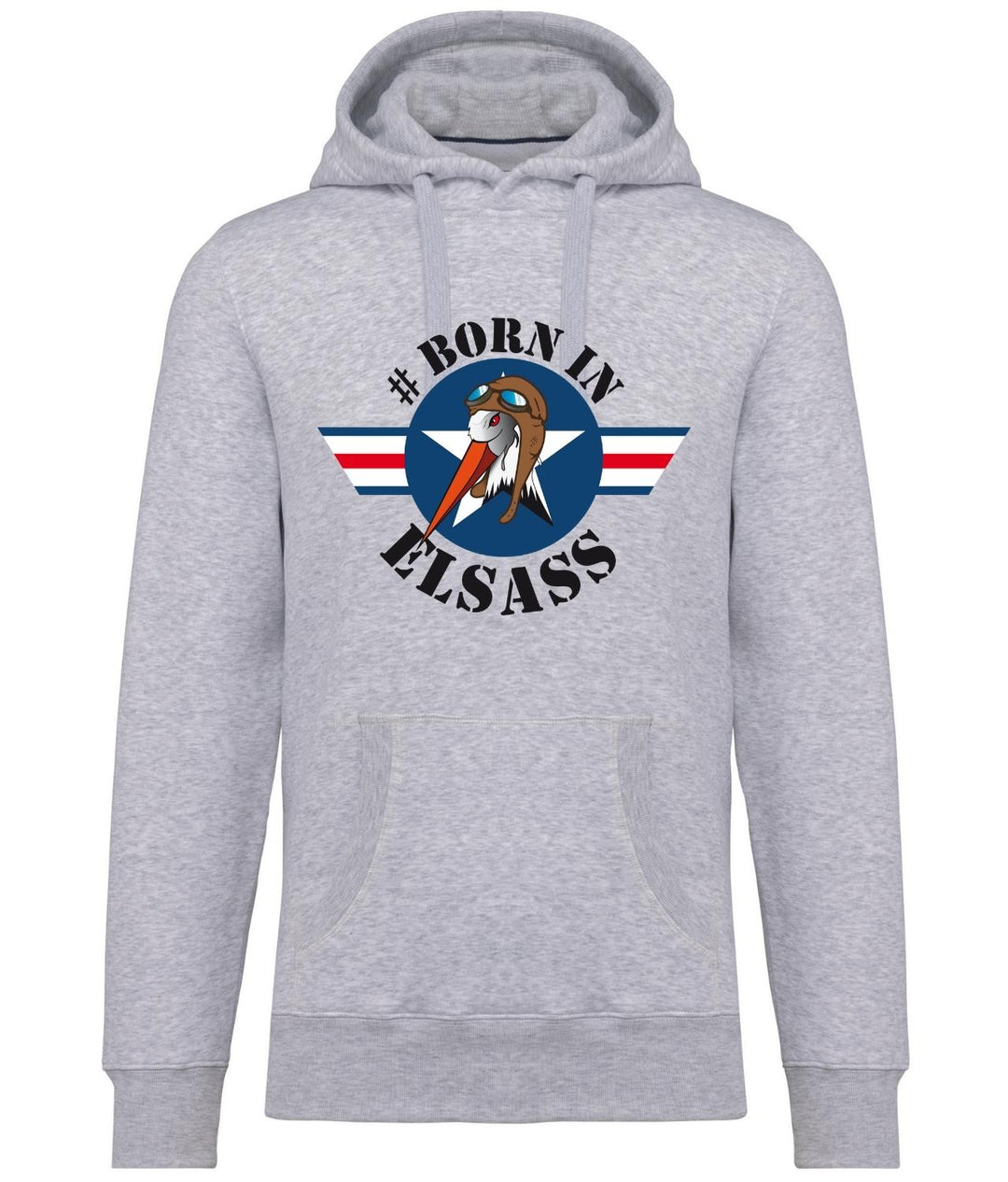 Sweat à capuche Elsass Army Mixte - Coton Biologique de Born In Elsass