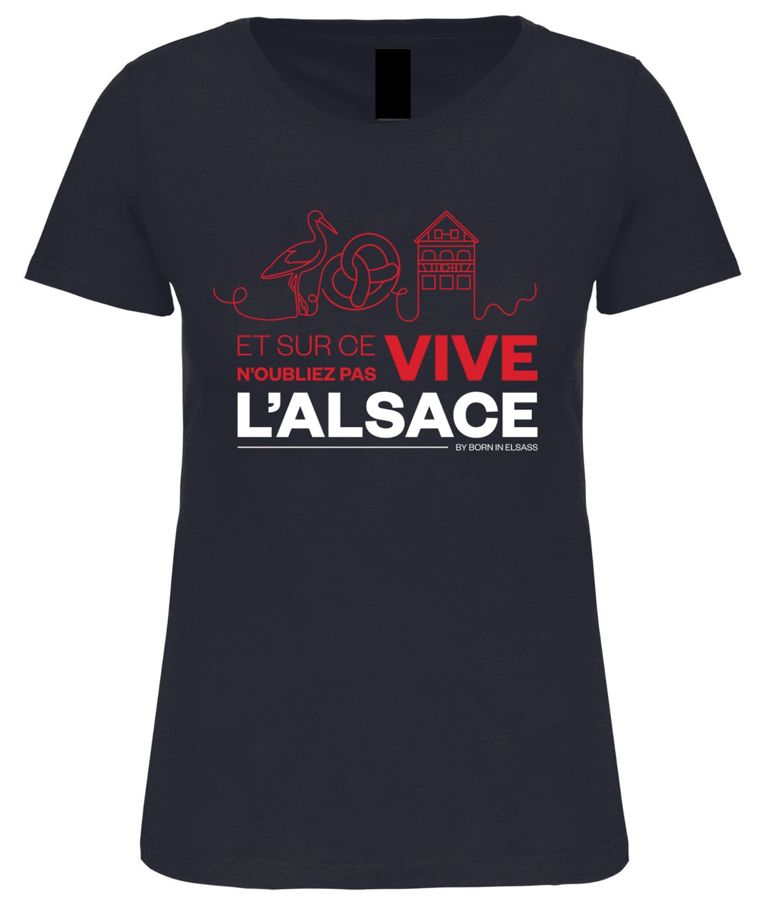 T-shirt Vive L'Alsace by Cookie - Version Femme de Born In Elsass