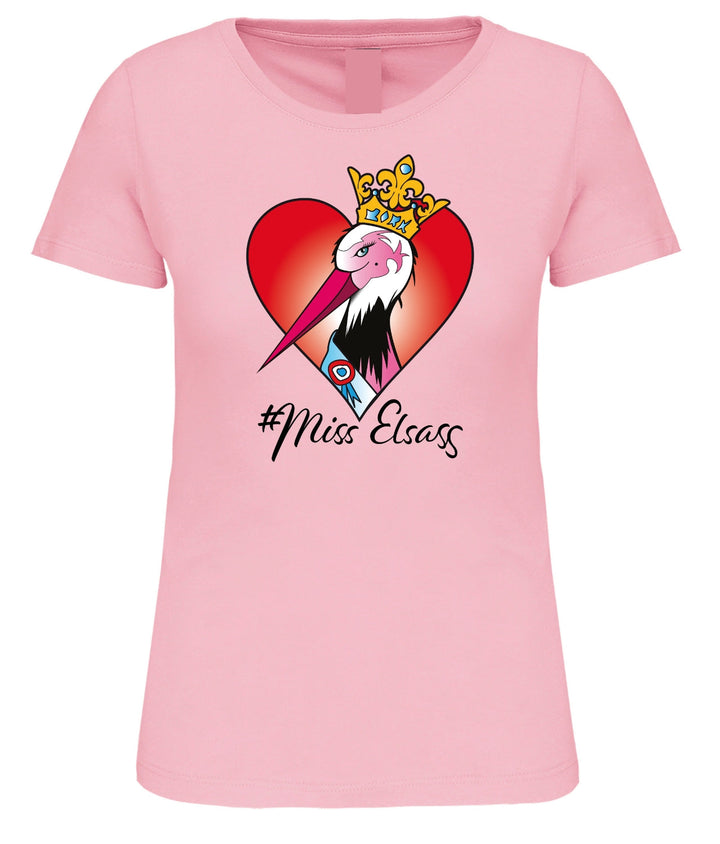 T-Shirt Femme Miss Alsace - 'Miss Elsass' 100% Coton Bio de Born In Elsass