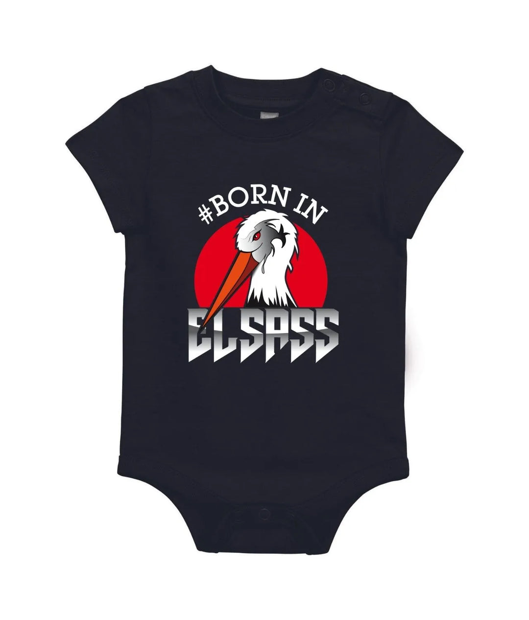 Body Bébé Born in Elsass – Manches courtes – 100% Coton de Born In Elsass