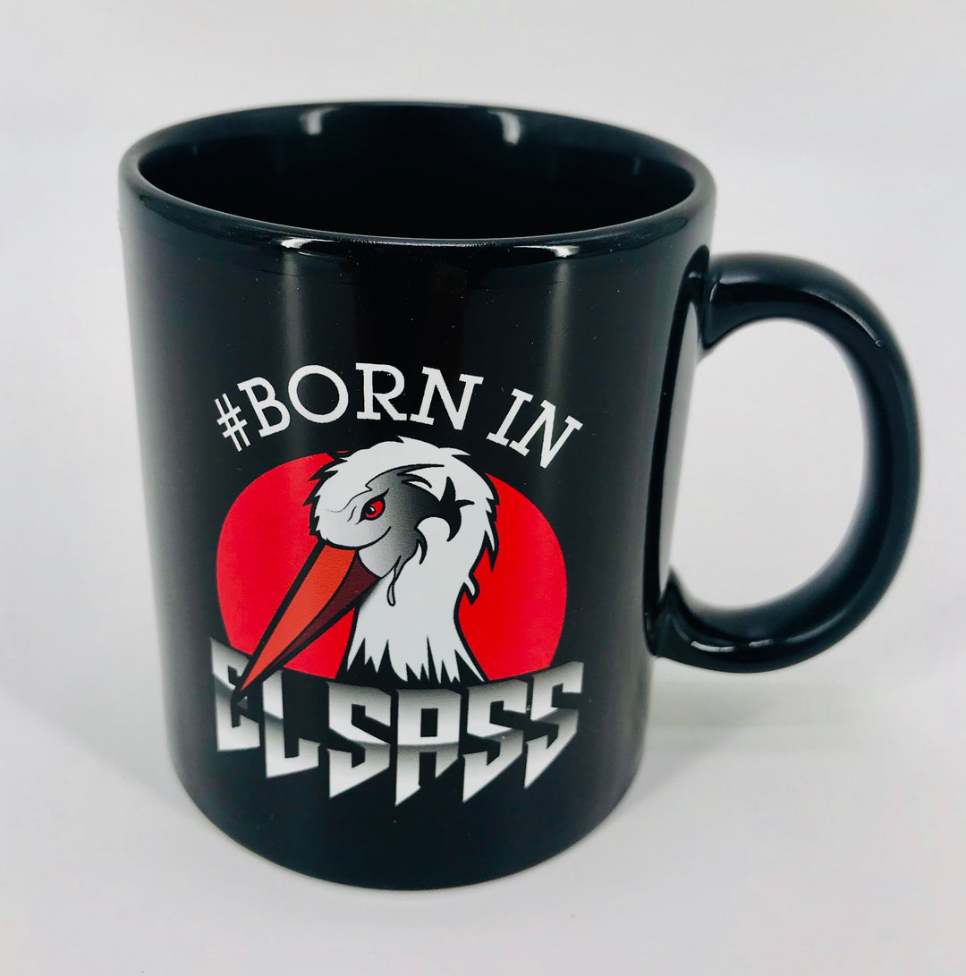 Mug Noir en porcelaine modèle Born In Elsass de Born In Elsass
